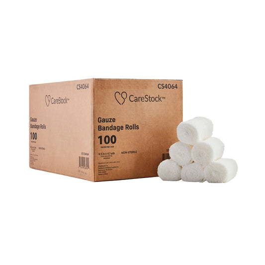 Carestock™ Nonsterile Gauze Bandage Roll, Sterile, 4.5 Inch X 4.1 Yard, 100/Cs