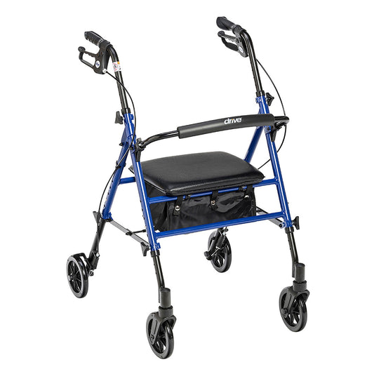 Drive™ Four Wheel Rollator, Blue, 1/Ea