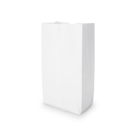 White Paper Bag, 6 x 3.63 x 11.06 Inch, 500/PK