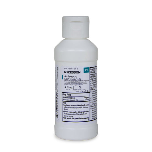 McKesson Antiseptic Skin Cleanser, 4-ounce Flip-Top Bottle, 48/CS