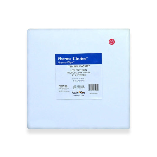Wipe, Cleanroom Str Dry 9X9" (25/Bg 6Bg/Pk 12Pk/Cs), 72/Cs
