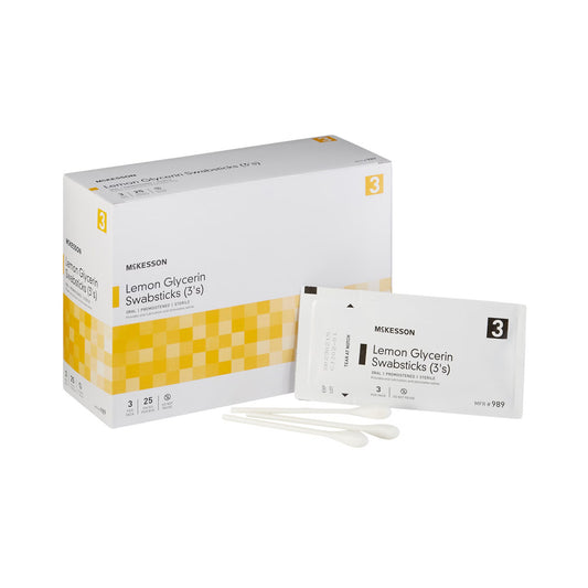 Mckesson Oral Swabstick, Lemon Glycerin, Sterile, 250/Cs