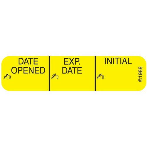Pharmex® "Date Opened" Advisory Label, 0.56 x 0.38 Inch, 1/BX