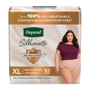 DEPEND® SILHOUETTE® MAXIMUM ABSORBENCY UNDERWEAR, EXTRA LARGE, SOLD AS 20/CASE KIMBERLY 55425