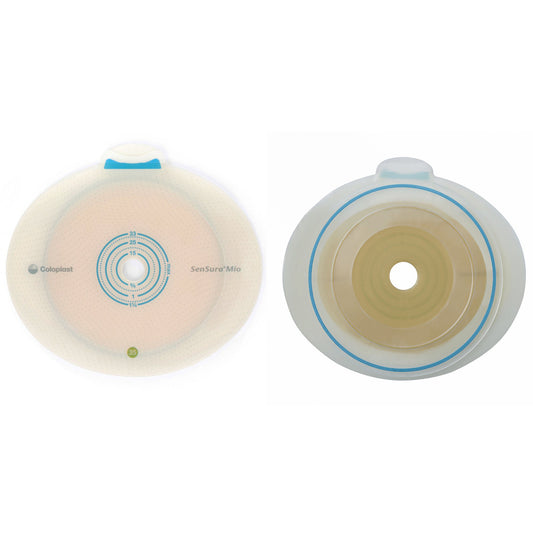 SenSura® Mio Flex Flat Ostomy Barrier, Trim to Fit 10 – 33 mm, Green Match, 5/BX