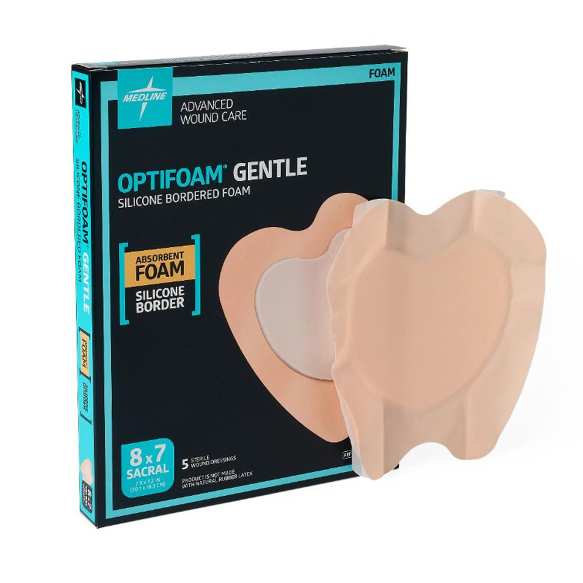 Optifoam® Gentle Silicone Foam Dressing, 1/Ea