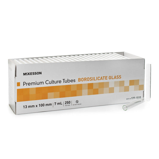 McKesson Round Bottom Test Tube, 7 mL, 13 x 100 mm, 250/BX