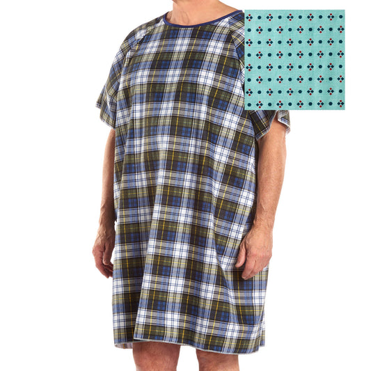Gown, Tie Bck Geometric Adlt Salkin, 1/Ea
