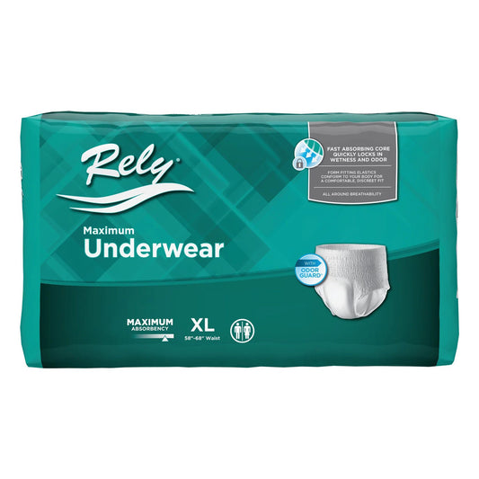 Underwear, Rely Maximum Prot Xlg (20/Bg 4Bg/Cs), 80/Cs