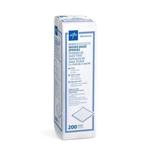Medline Gauze Sponge, 2 X 2 Inch, 8-Ply, 5000/Cs