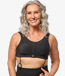 BRA, POST SURGICAL ELIZABETH PNK BLK MED, 1/EA