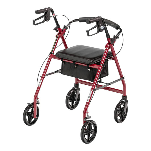 Mckesson Red Four-Wheel Rollator, 1/Cs