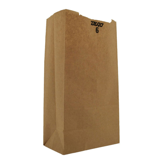 Duro® Recycled Brown Kraft Paper Bag, 6 x 3.63 x 11.06 Inch, 500/CS
