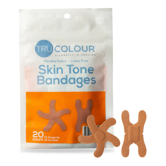Trucolour® Brown Adhesive Strip, Knuckle / Fingertip, 1000/Cs
