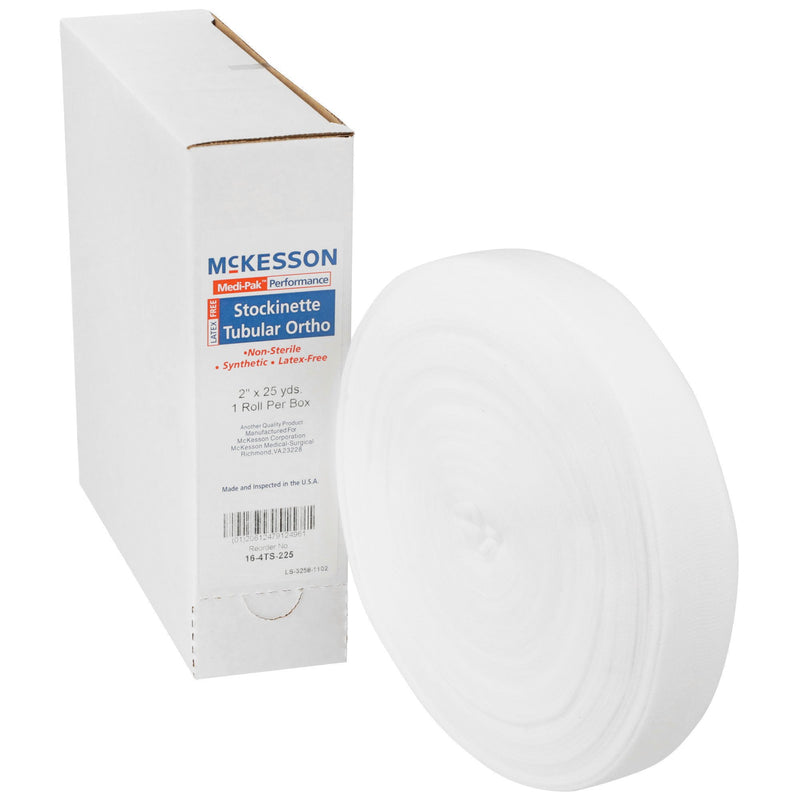 MCKESSON WHITE POLYESTER TUBULAR STOCKINETTE, 2 INCH X 25 YARD, SOLD AS 12/CASE MCKESSON 16-4TS-225