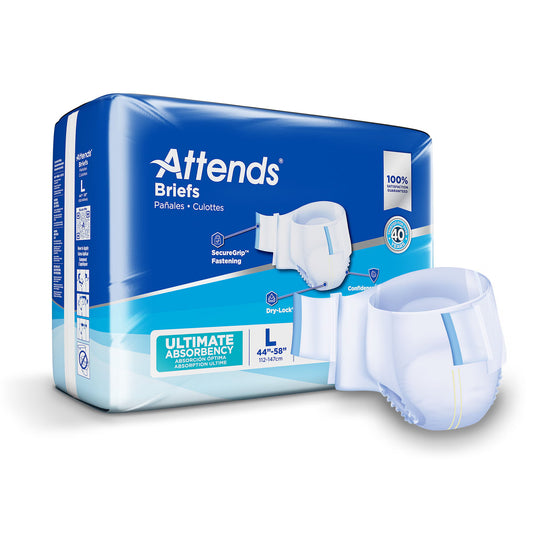 Attends® Advanced Briefs, Large, 24/Bg