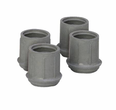Carex® Tips For Walkers And Bath Benches, Fits 1-1/8 Inch Tubing, 6/Cs