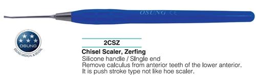 Dental Scaler, Hoe, SZ, Autoclavable Silicone Handle - Osung USA