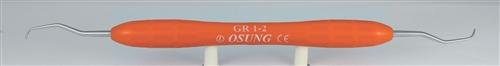 Dental Curette, Gracey, Standard, Autoclavable Silicone Handle, 2CLGR1-2 - Osung USA