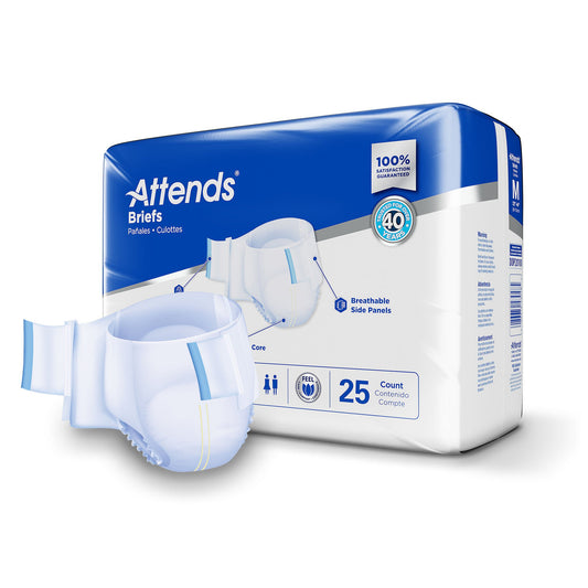 Attends® Extra Heavy Incontinence Brief, Heavy Absorbency, Medium, 25/Bg