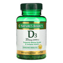 NATURE'S BOUNTY® VITAMIN D-3 SUPPLEMENT SOFTGELS, SOLD AS 1/BOTTLE US 07431230413