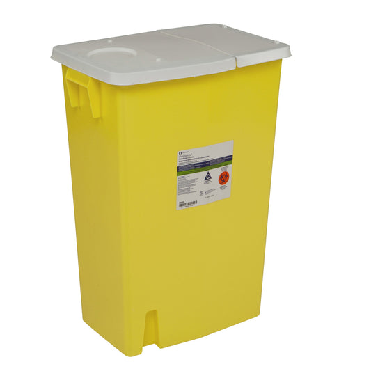 Sharpsafety™ Chemotherapy Waste Container, 18 Gallon, 18.25 X 26 X 12.75 Inch, 5/Cs
