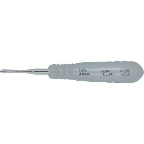 Dental Elevator, E 34S, 4.0mm, Grey Handle [3EL34S] - Osung USA