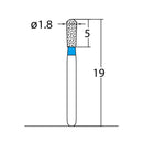 Pear 1.8 mm Dia. Medium Grit Diamond Bur 5 per pack. 237.18M1 - Osung USA