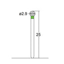 Spherical 2.9 mm Dia. Coarse Grit Diamond Bur 3 per pack. 001.29C2 - Osung USA