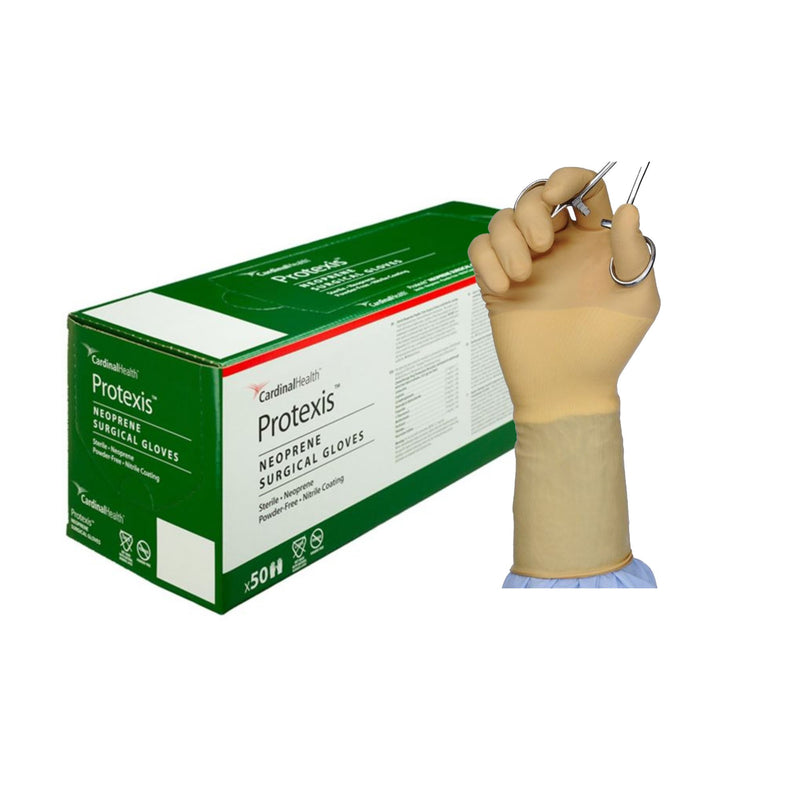 PROTEXIS™ POLYCHLOROPRENE SURGICAL GLOVE, SIZE 6.5, IVORY, SOLD AS 50/BOX CARDINAL 2D73DP65