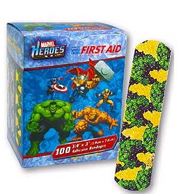 Kid Design (The Hulk) Adhesive Strip, 3/4 X 3 Inch, 100/Bx