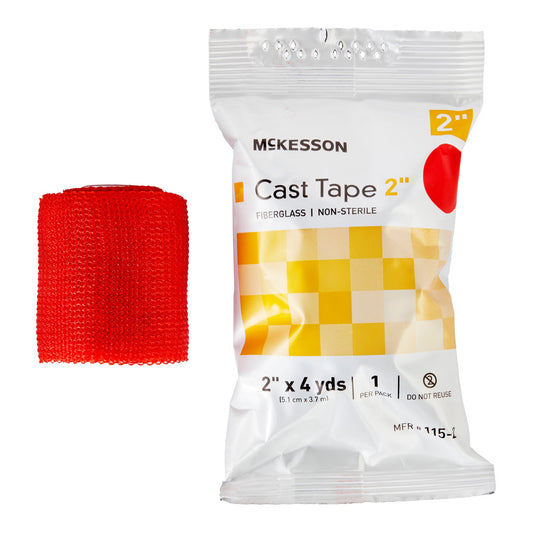 Mckesson Red Cast Tape, 2 Inch X 4 Yard, 10/Bx