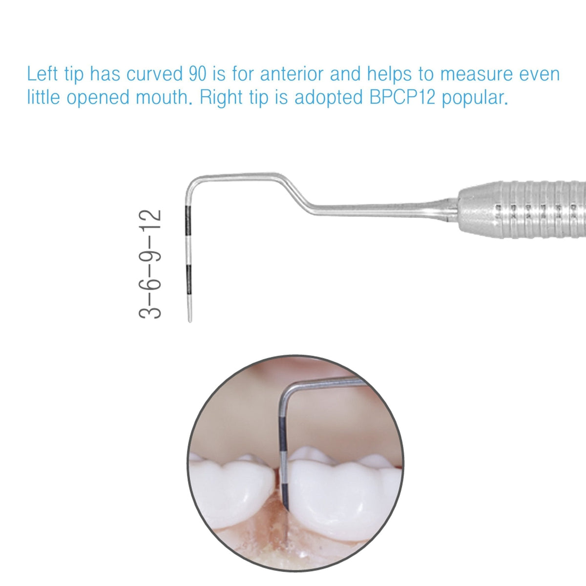 12N Dental Probe Metal handle Osung - BPCP12N - Osung USA