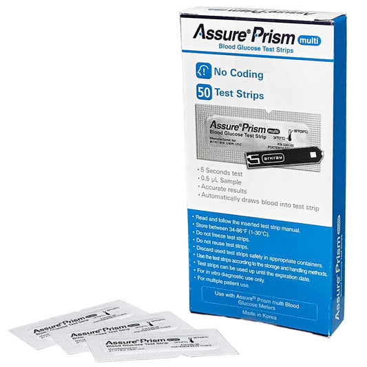 Assure Prism Multi Blood Glucose Test Strips 532050, 50/Bx