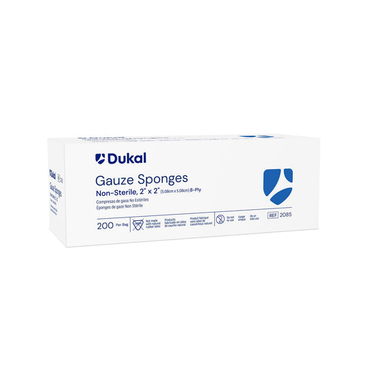 Dukal™ Gauze Sponge, 2 X 2 Inch, 8-Ply, 5000/Cs