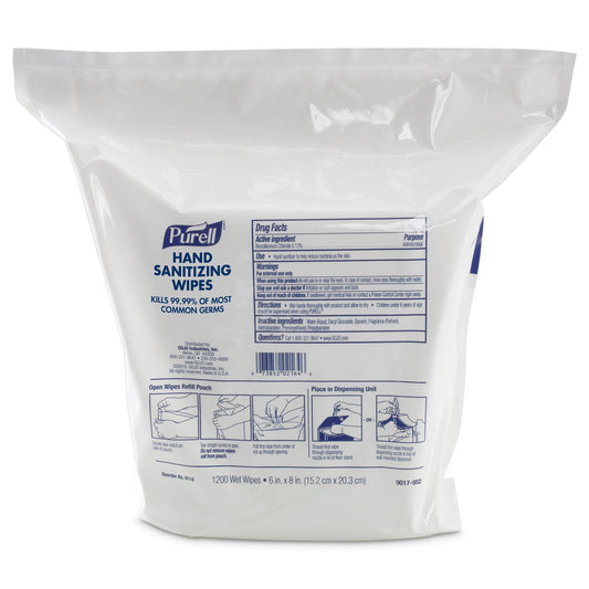 Purell® Sanitizing Skin Wipe Refill Pouch, 2/Cs