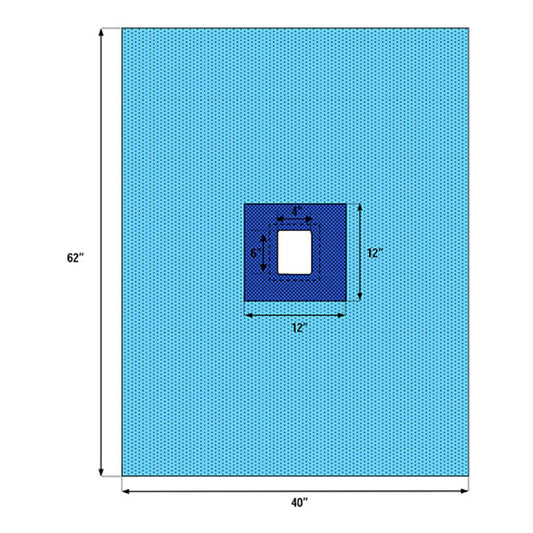 Welmed Sterile Fenestrated Drape, 40 X 62 Inch, 60/Cs