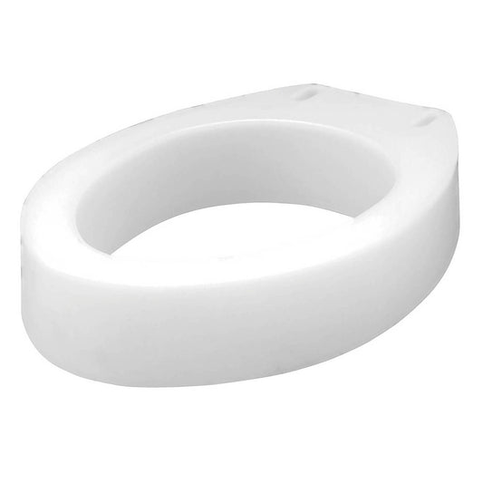 Carex Elongated Raised Toilet Seat, White, 3½ Inches, 300 Lbs. Capacity, 4/Cs