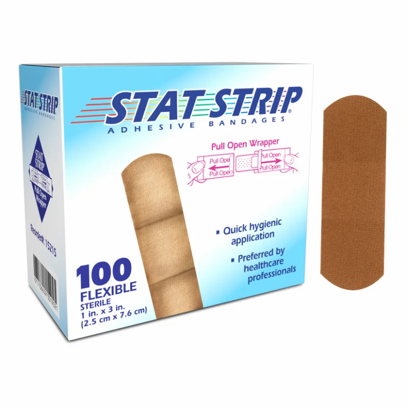 DUKAL STAT STRIP‚Ñ¢ ADHESIVE BANDAGES. BANDAGE SHEER 0.75X3 100/BX12BX/CS (15200), CASE