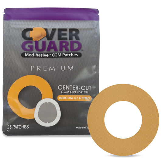 Overpatch, Cvr Grd Ctr Cut F/Dexcom G7 Tan (25/Ct 150Ct/Cs), 150/Cs