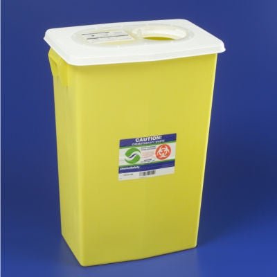 SharpSafety™ Chemotherapy Waste Container, 18 Gallon, 26 x 12¾ x 18¼ Inch, 5/CS