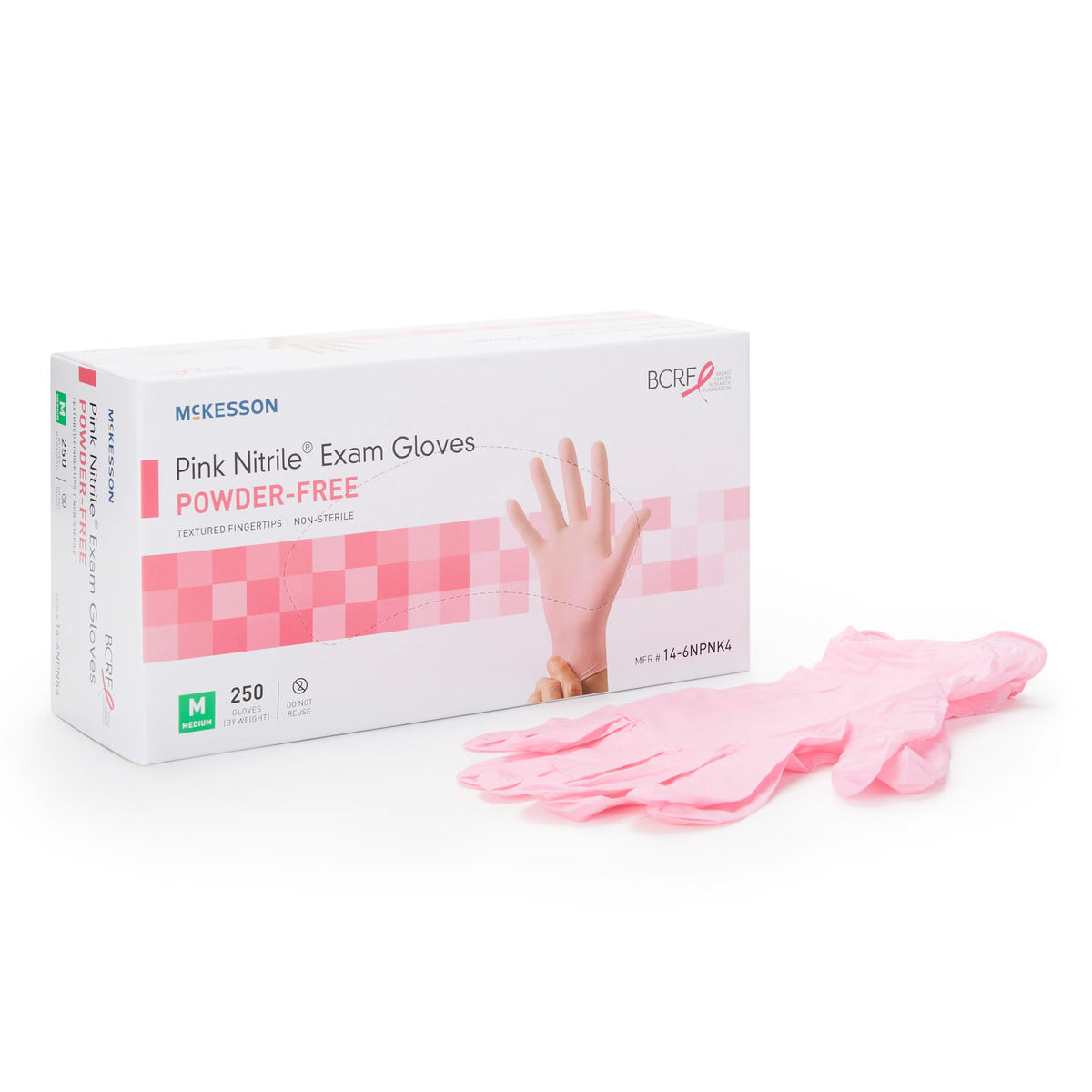 Mckesson Pink Nitrile® Exam Glove, Medium, Pink, 2500/Cs