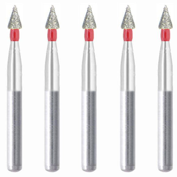 Conical Pointed 2.5 mm Dia. Fine Grit Diamond Bur 5 per pack. 159.25F1 - Osung USA