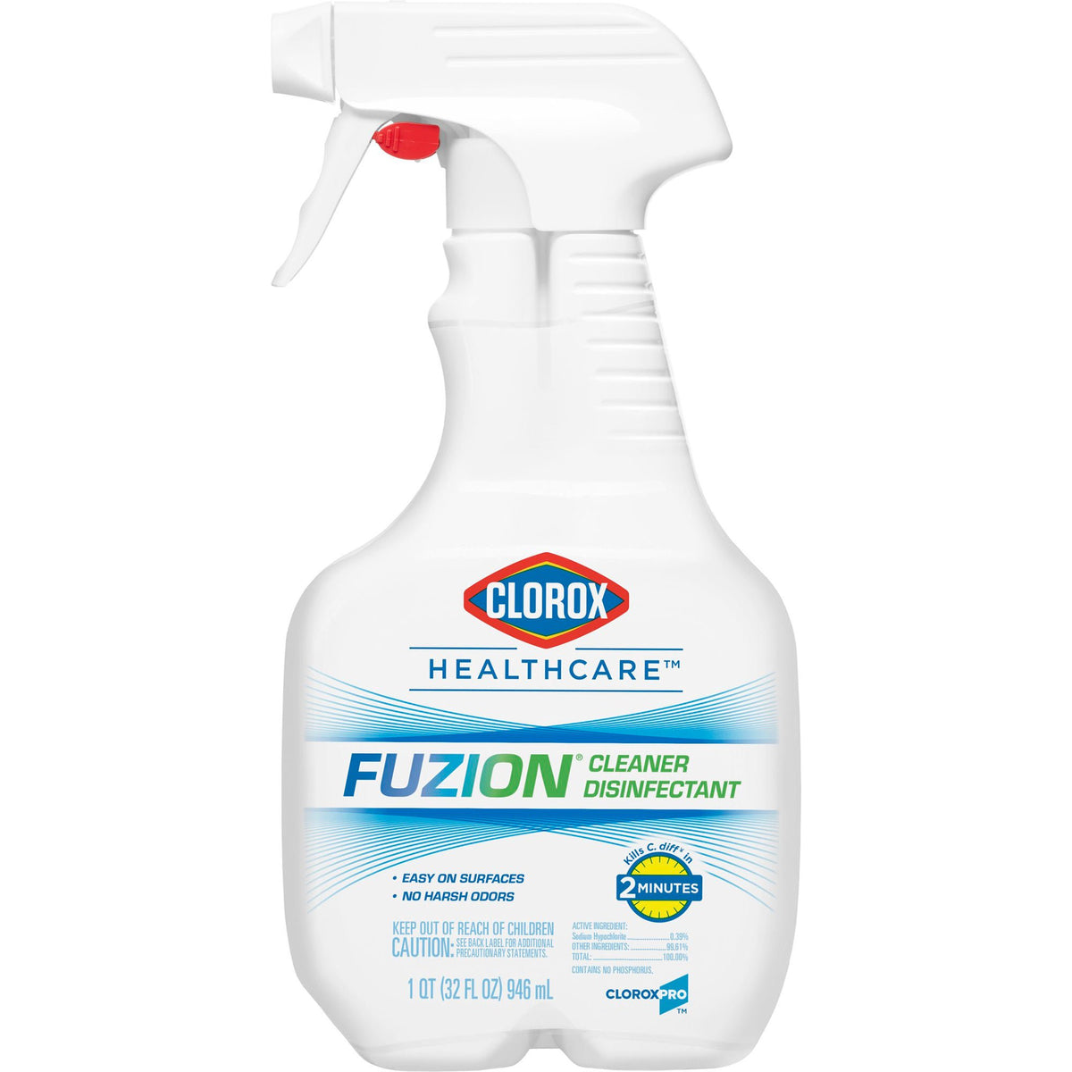 Clorox Healthcare® Fuzion™ Cleaner Disinfectant, 32-Ounce Spray Bottle, 1/Ea