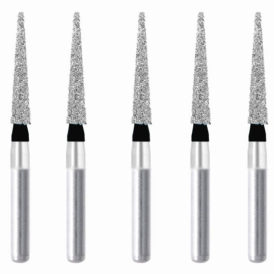 Conical Pointed, Slender 1.2 mm Dia. Extra Coarse Grit Diamond Bur 5 per pack. 164.12EC2 - Osung USA