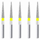 Conical Pointed, Slender 1 mm Dia. Extra Fine Grit Diamond Bur 5 per pack. 164.10EF4 - Osung USA
