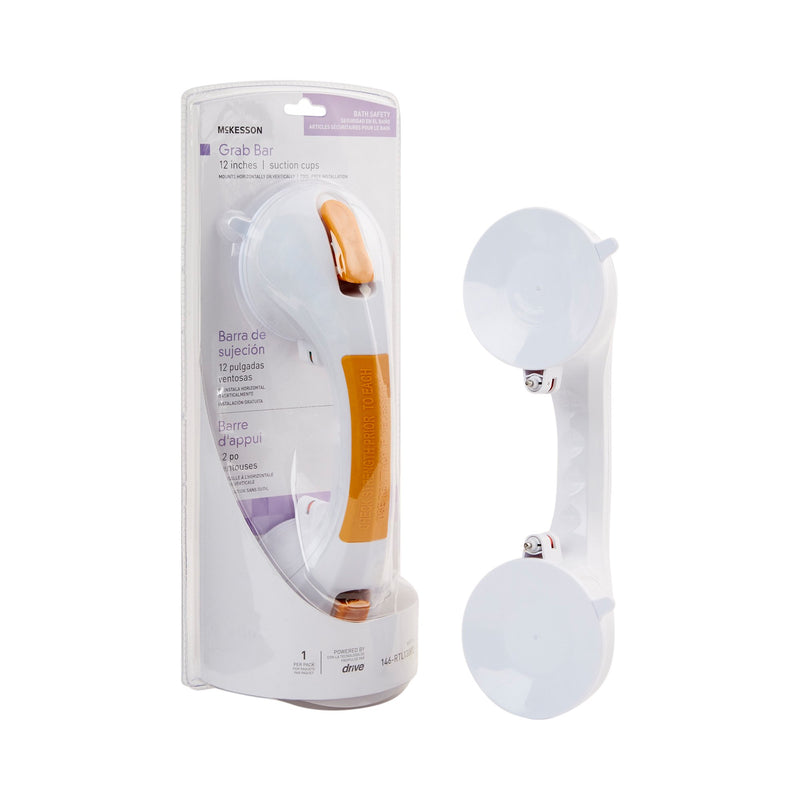 MCKESSON WHITE / YELLOW PLASTIC SUCTION-CUP GRAB BAR, SOLD AS 1/EACH MCKESSON 146-RTL13082