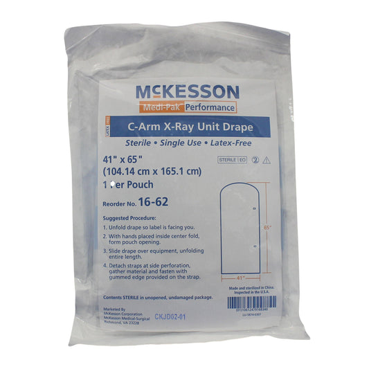 Mckesson C-Arm X-Ray Unit Drape, 41 X 65 Inch, 10/Bx