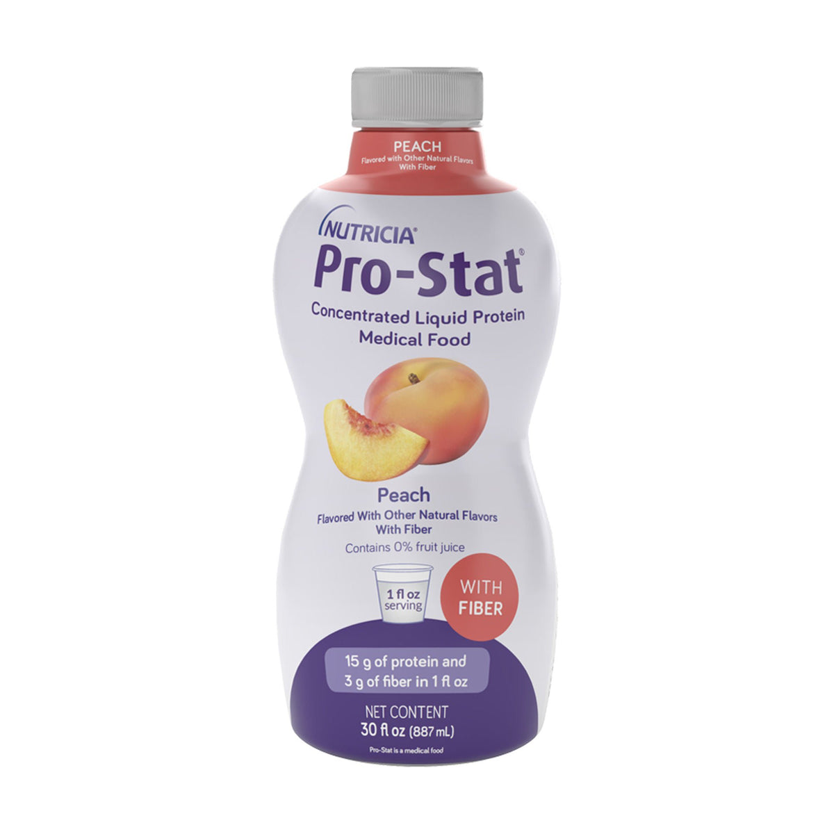 Supplement, Pro-Stat W/Fiber Peach 30Oz (6Bt/Cs), 6/Cs