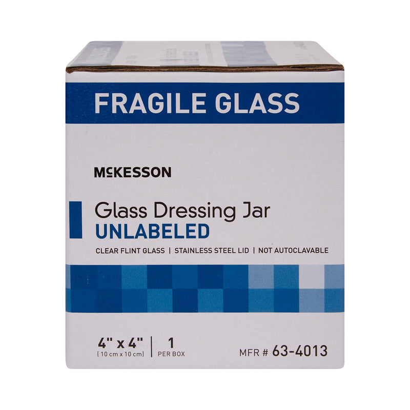 MCKESSON GLASS UNLABELED SUNDRY JAR, 4 X 4 IN, SOLD AS 1/EACH MCKESSON 63-4013
